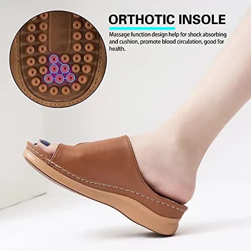 Aomigoct Womens Comfort Wedge Sandals | Orthopedic, Non-Slip, 1.96" Heel for All-Day Stability thumbnail 5