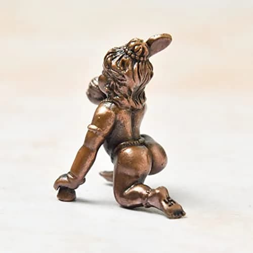 Copper Idols India - By Bhimonee Decor Handmade Copper Bal Krishna Idol 1.5 inches | Antique Patina Finish thumbnail 5