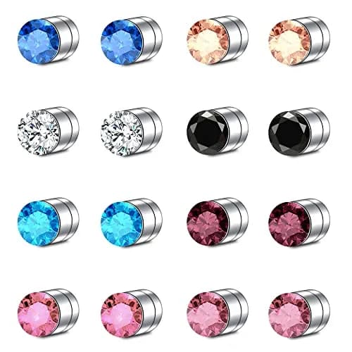 MODRSA Faux Nose Ring non piercing Noes Ring Stud 3mm | Stainless Steel, Assorted Colors, Comfortable Fit thumbnail 1