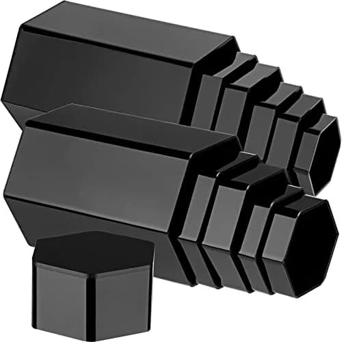 Jetec Black 12 Pcs Hexagonal Jewelry Display Risers Acrylic Stands (6 Sizes, 2 Each) | Versatile Display for Collections & Events thumbnail 7