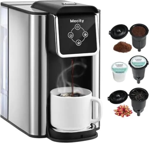 Mecity 120V 10 oz Coffee Maker | Compatible with K cup Capsules & Tea, Removable 50 Oz Water Tank thumbnail 1