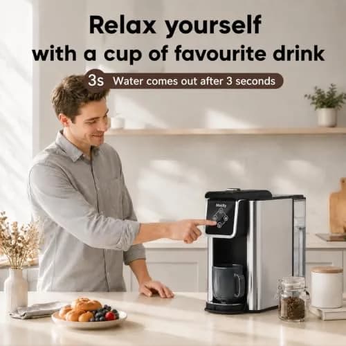 Mecity 120V 10 oz Coffee Maker | Compatible with K cup Capsules & Tea, Removable 50 Oz Water Tank thumbnail 3
