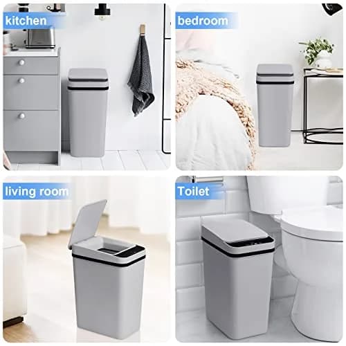 Anborry Smart Touchless Bathroom Trash Can 2.2 Gallon | Automatic Sensor Waste Bin for Small Spaces thumbnail 7