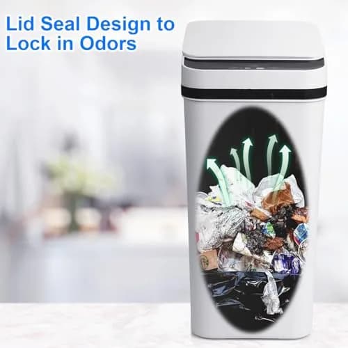 Anborry Smart Touchless Bathroom Trash Can 2.2 Gallon | Automatic Sensor Waste Bin for Small Spaces thumbnail 3
