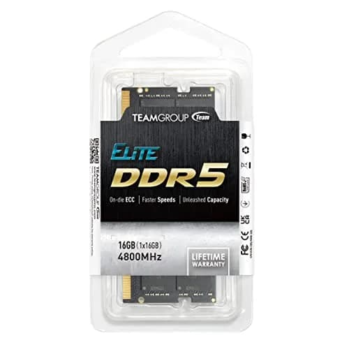 TEAMGROUP Elite DDR5 16GB 4800MHz SO-DIMM Laptop RAM Module | 1.1V Non-ECC Unbuffered 262-Pin thumbnail 8