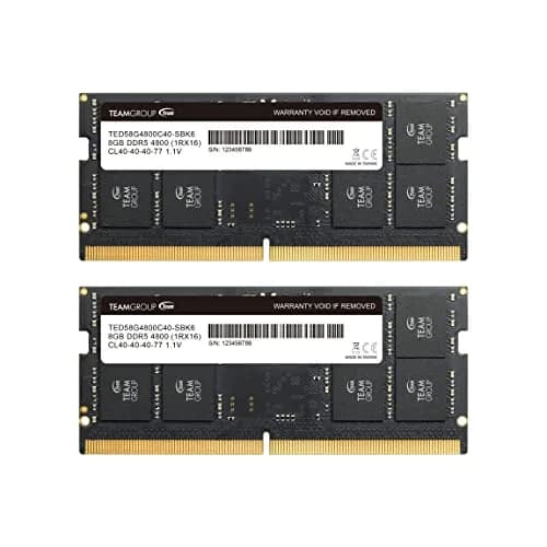 TEAMGROUP Elite DDR5 16GB (2x8GB) 4800MHz SO-DIMM Laptop RAM | 1.1V Non-ECC Unbuffered thumbnail 1