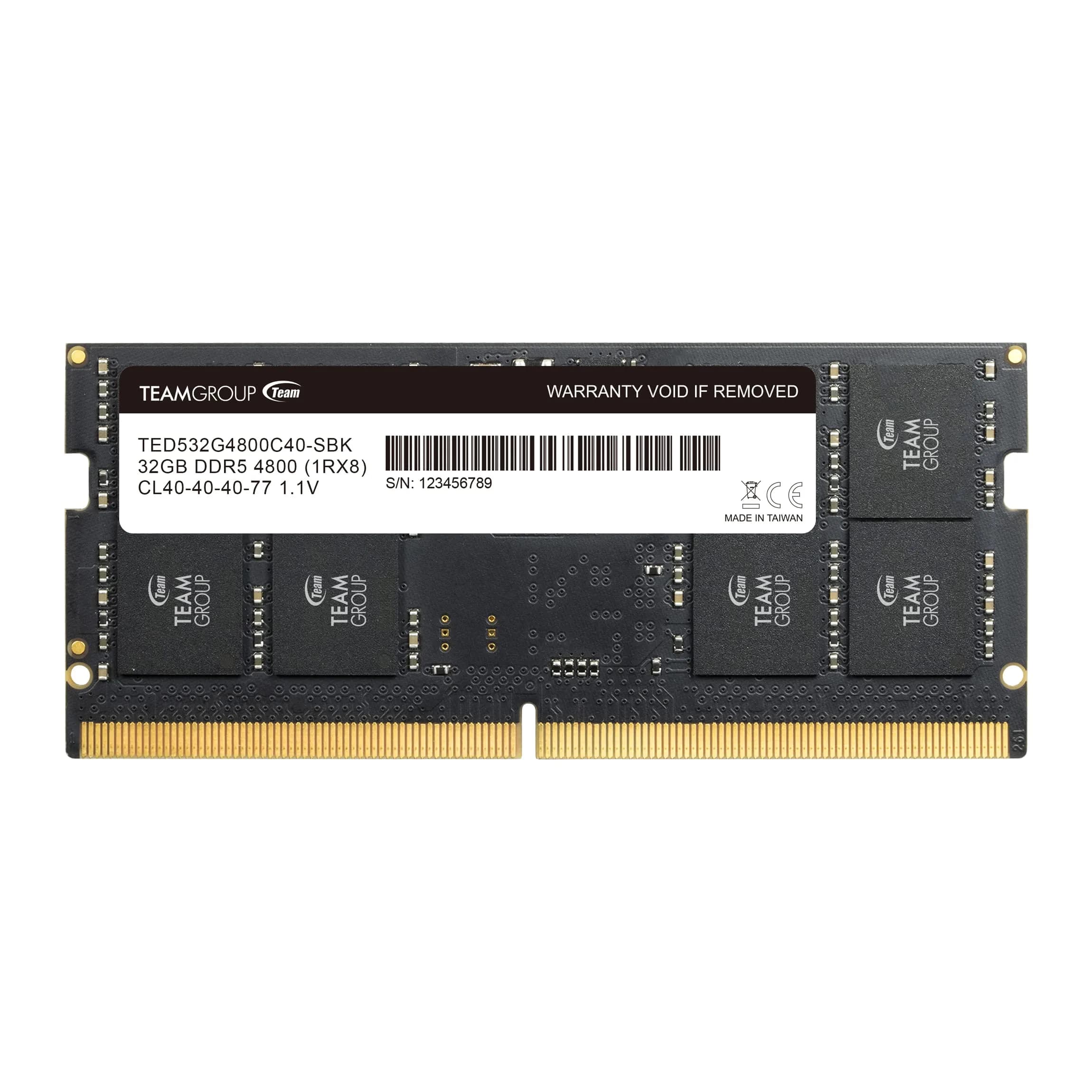 TEAMGROUP Elite DDR5 32GB 4800MHz CL40 SODIMM Laptop Memory Module 32GB (1x32GB) | Faster Performance & Energy Efficiency - main product image