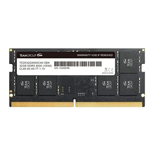 TEAMGROUP Elite DDR5 32GB 4800MHz CL40 SODIMM Laptop Memory Module 32GB (1x32GB) | Faster Performance & Energy Efficiency thumbnail 1