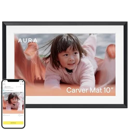 AURA Carver Mat HD Digital Picture Frame 25.65 cm (10.1") | Wirecutter's Best Frame for Gifting thumbnail 1