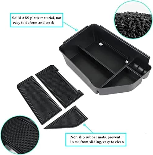 MARCHFA Black Center Console Organizer Tray for Kia EV6 2022-2026 | Fits Armrest Storage Box Insert thumbnail 3