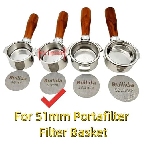 Ruilida Espresso Puck Screen 51mm | Reusable Stainless Steel Filter Plate for Espresso Portafilter (51mm) thumbnail 2