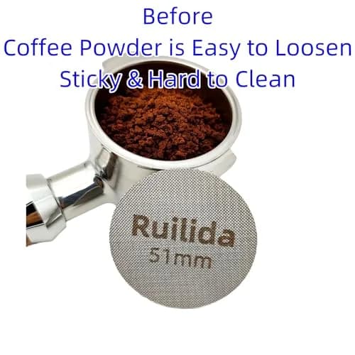 Ruilida Espresso Puck Screen 51mm | Reusable Stainless Steel Filter Plate for Espresso Portafilter (51mm) thumbnail 3