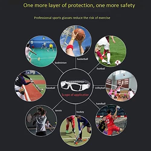 SooGree Racquetball Goggles for Men Women | Impact-Resistant Polycarbonate Safety Eyewear (Medium) thumbnail 7