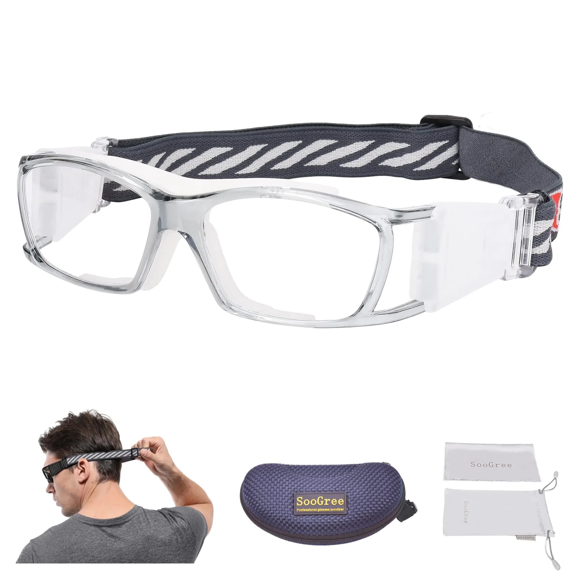 SooGree Racquetball Goggles for Men Women | Impact-Resistant Polycarbonate Safety Eyewear (Medium) - main product image
