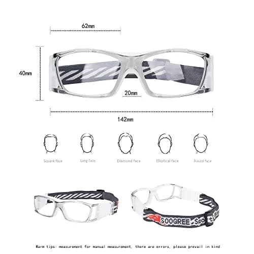 SooGree Racquetball Goggles for Men Women | Impact-Resistant Polycarbonate Safety Eyewear (Medium) thumbnail 2