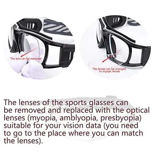 SooGree Racquetball Goggles for Men Women | Impact-Resistant Polycarbonate Safety Eyewear (Medium) thumbnail 3