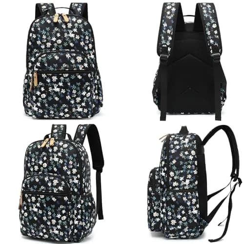 Leaper Floral Backpack Large 21L (0.74 cu ft) | Water-Resistant Travel Bookbag for Women thumbnail 7