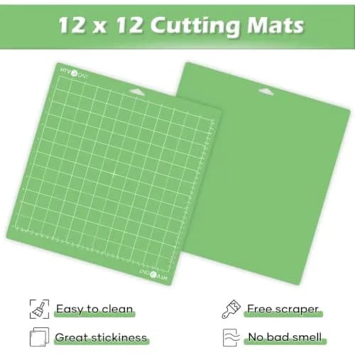HTVRONT Standard Stickiness Cutting Mats 12x12 Inch (30.5x30.5 cm), 2 Pack | Compatible with Cricut Machines thumbnail 4