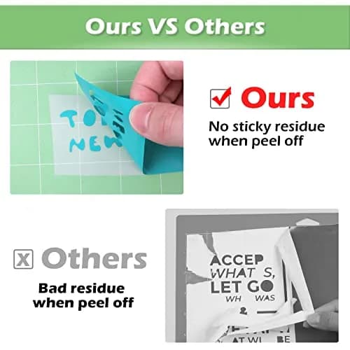 HTVRONT Standard Stickiness Cutting Mats 12x12 Inch (30.5x30.5 cm), 2 Pack | Compatible with Cricut Machines thumbnail 7