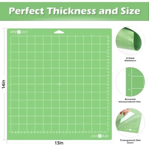 HTVRONT Standard Stickiness Cutting Mats 12x12 Inch (30.5x30.5 cm), 2 Pack | Compatible with Cricut Machines thumbnail 2