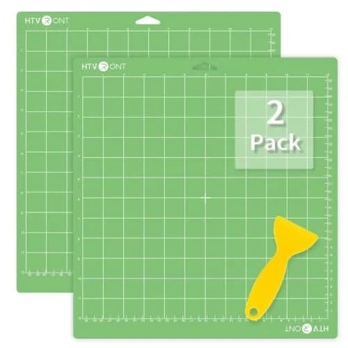 HTVRONT Standard Stickiness Cutting Mats 12x12 Inch (30.5x30.5 cm), 2 Pack | Compatible with Cricut Machines - main product image