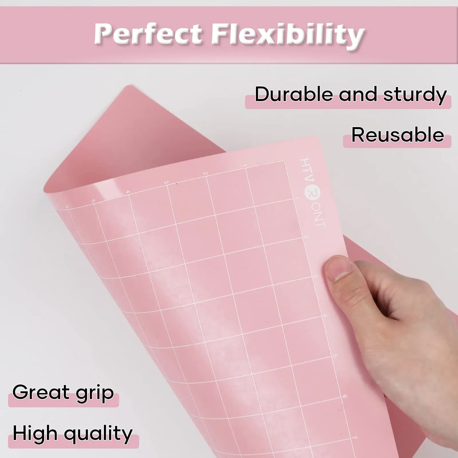 HTVRONT Fabric Grip Cutting Mats 12x12 Inch (2-Pack) | Self-Healing PVC for Cricut Machines - view 5