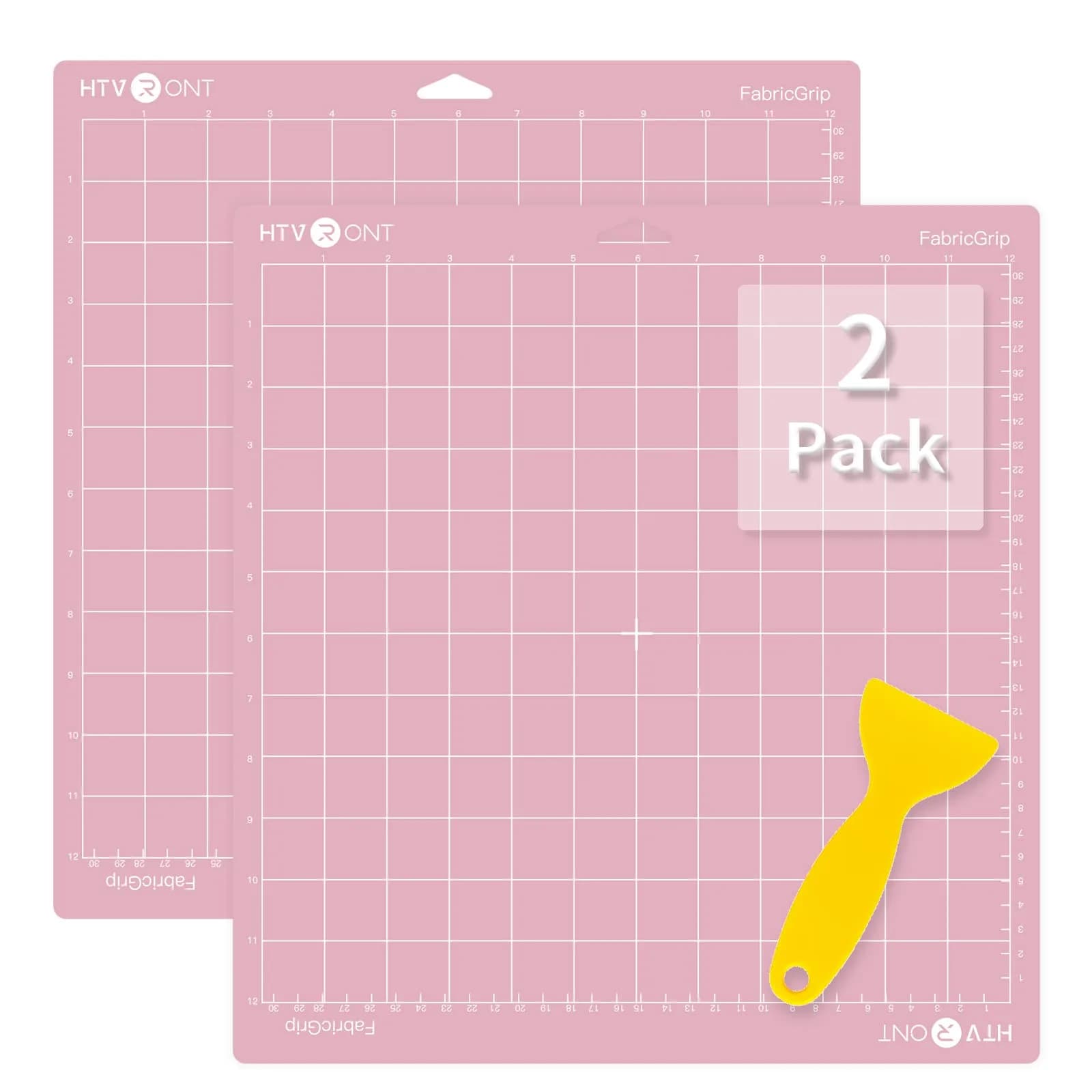 HTVRONT Fabric Grip Cutting Mats 12x12 Inch (2-Pack) | Self-Healing PVC for Cricut Machines - main product image