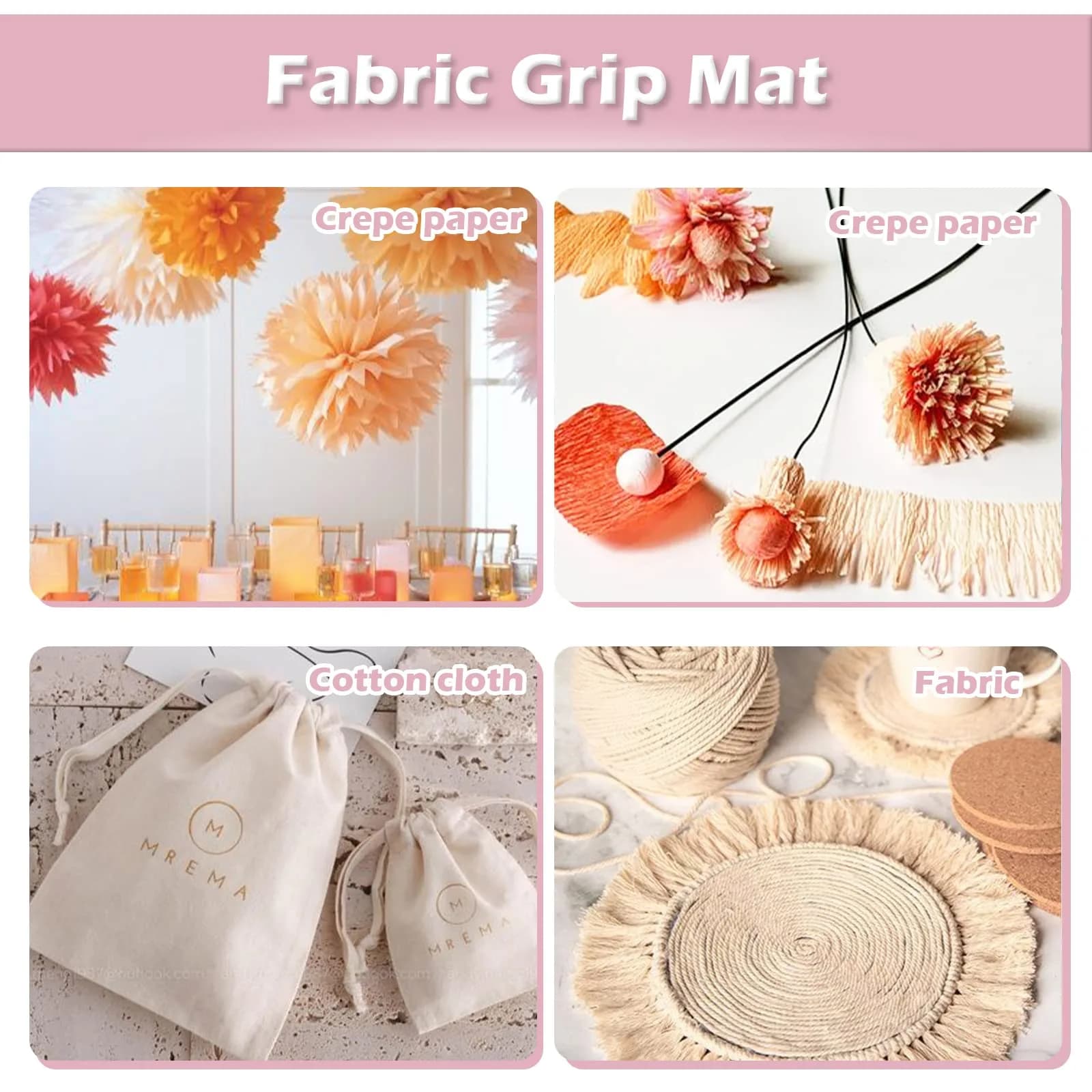 HTVRONT Fabric Grip Cutting Mats 12x12 Inch (2-Pack) | Self-Healing PVC for Cricut Machines - view 3