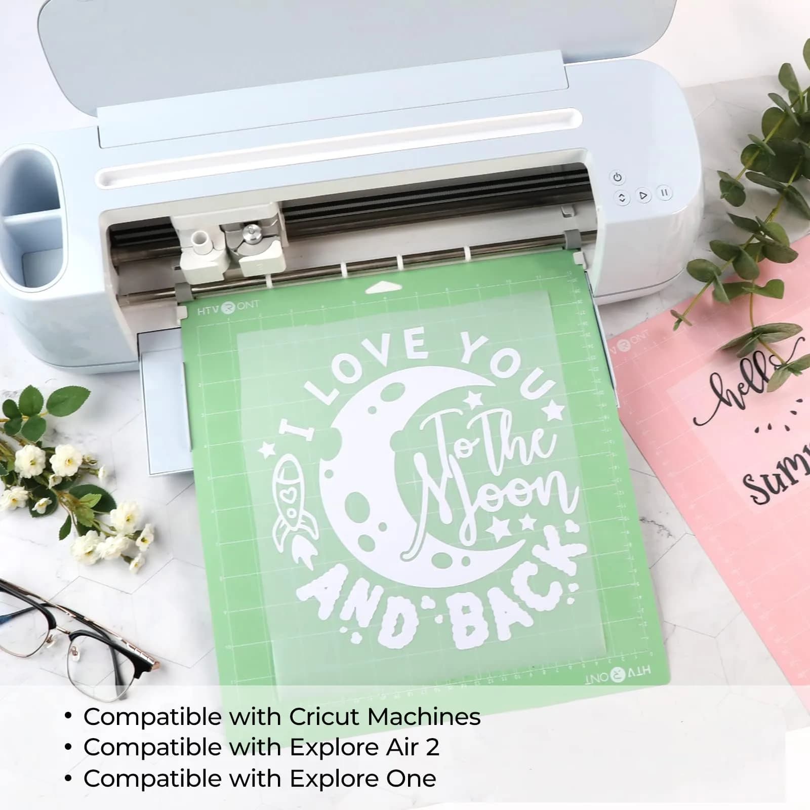HTVRONT 12x12 Inch Cutting Mats (2 Pcs) with Scraper | Standard & Light Grip for Cricut Maker/Explore - view 7