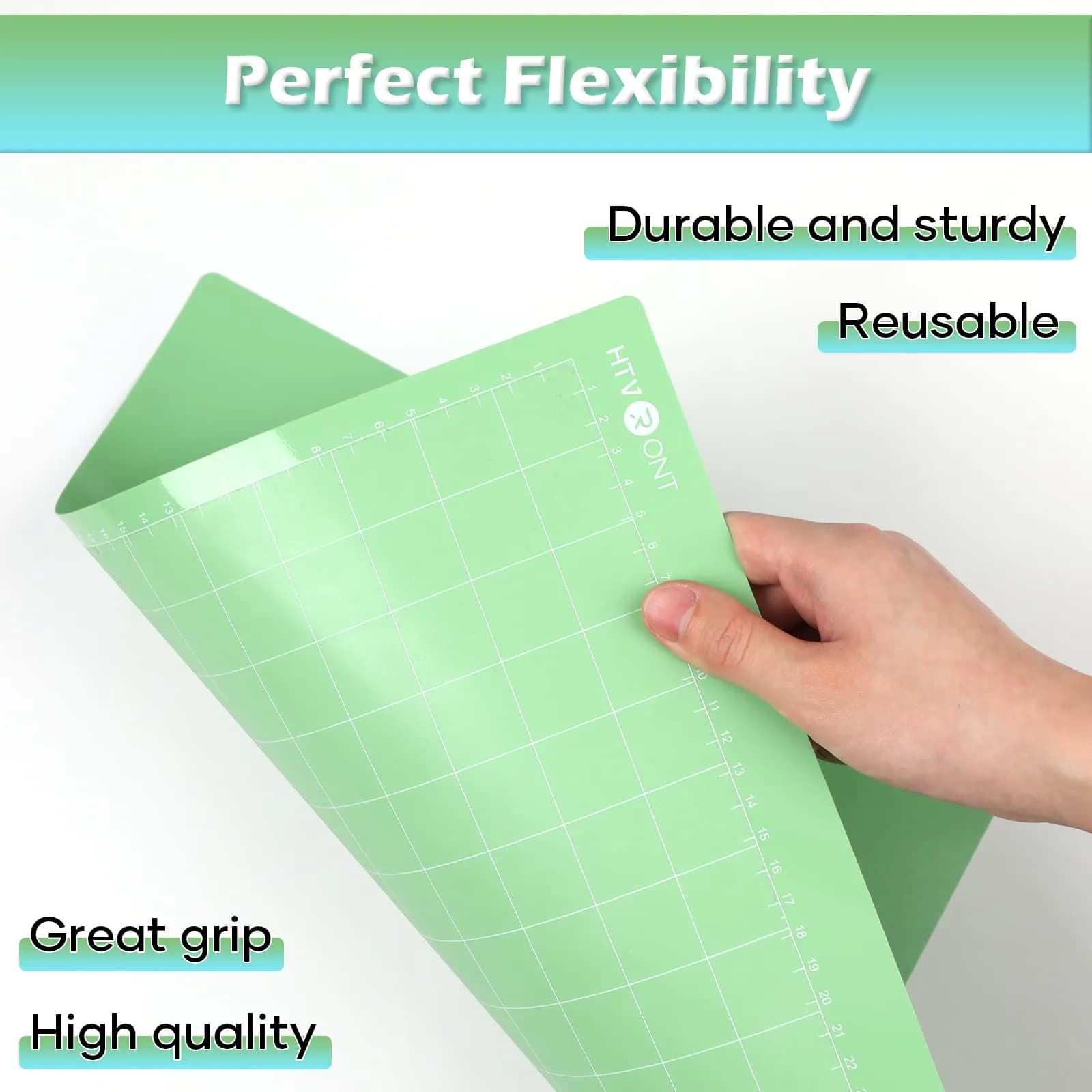 HTVRONT 12x12 Inch Cutting Mats (2 Pcs) with Scraper | Standard & Light Grip for Cricut Maker/Explore - view 4