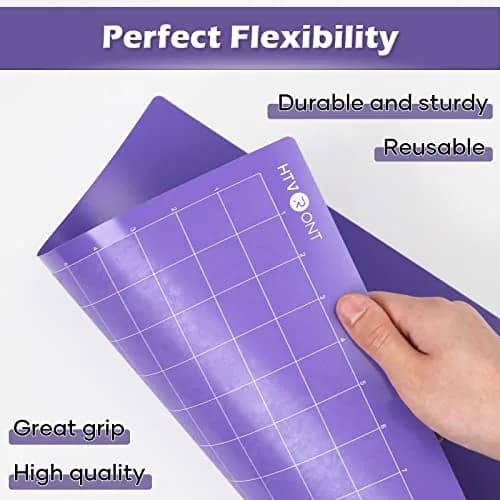 HTVRONT Strong Grip Cutting Mat 12x12 Inch, 2 Pack Purple | Self-Healing PVC for Quilting & Crafting thumbnail 5