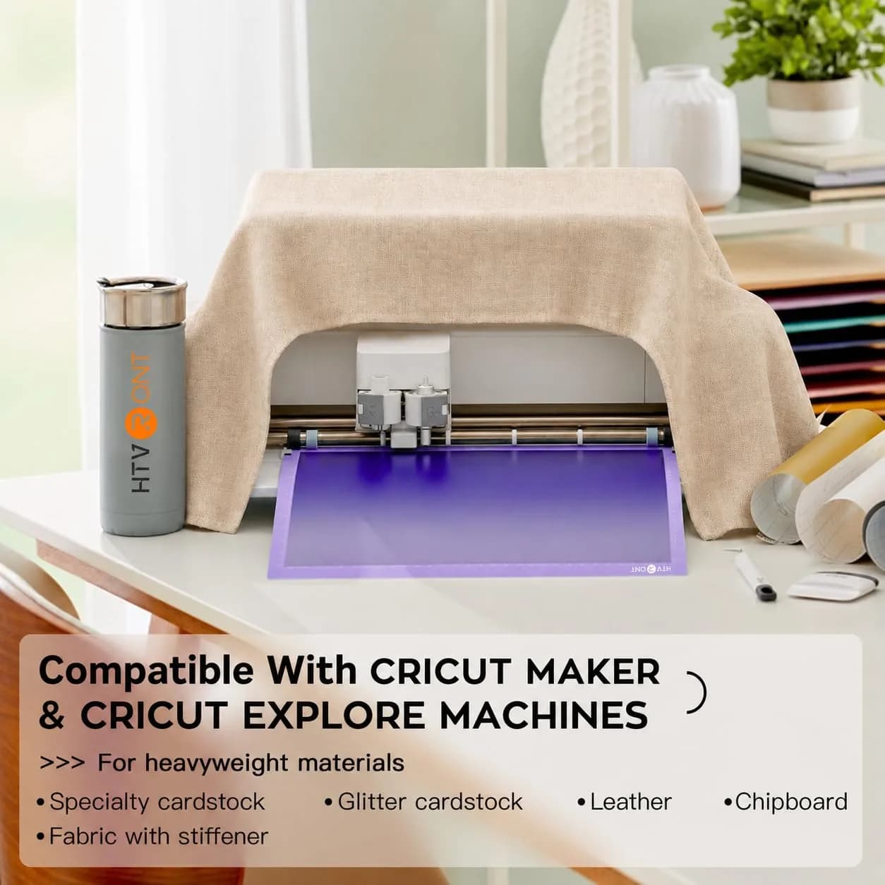 HTVRONT Strong Grip Cutting Mat 12x12 Inch, 2 Pack Purple | Self-Healing PVC for Quilting & Crafting - view 6