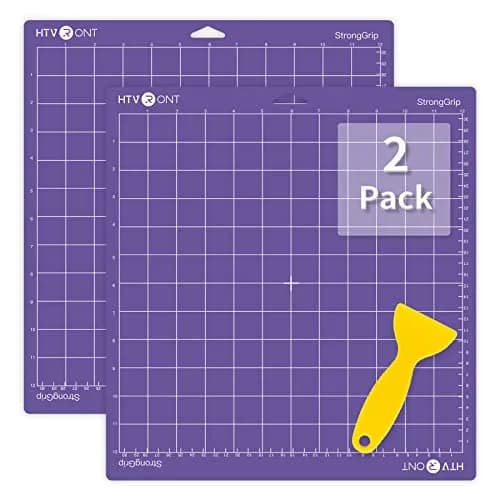 HTVRONT Strong Grip Cutting Mat 12x12 Inch, 2 Pack Purple | Self-Healing PVC for Quilting & Crafting thumbnail 1