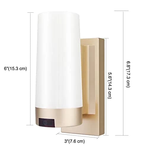 BIGMONAT Wireless Wall Sconce Light USB Rechargeable 2 Pack | Multi Color Dimmable Night Light for Hallway Bathroom Kids Bedroom thumbnail 6