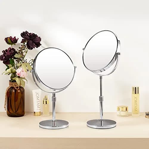 HOMEMIRO 17" Tall Tabletop Magnifying Makeup Mirror 1X/10X Adjustable Height No Light thumbnail 7