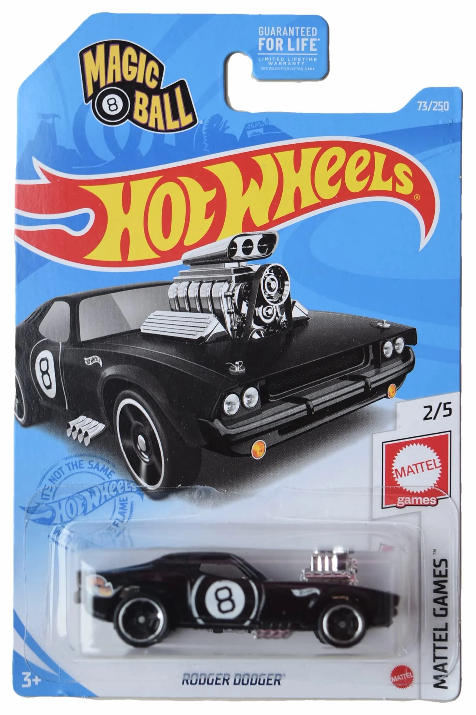 Hot Wheels Rodger Dodger 1:64 Scale Die Cast Car | Modern, Black, Portable - main product image