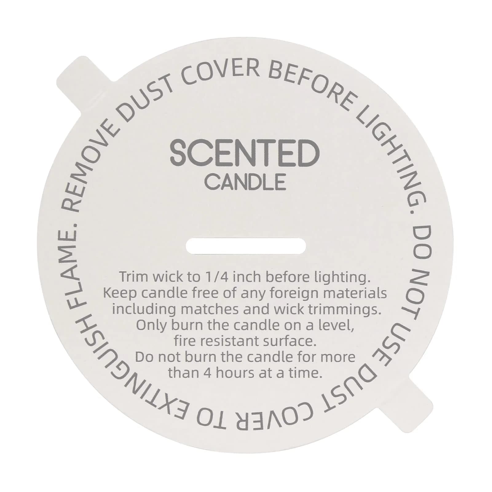 CandMak Candle Dust Covers 160pcs | White Matte 3" Decorative Candle Lid for Candle Making