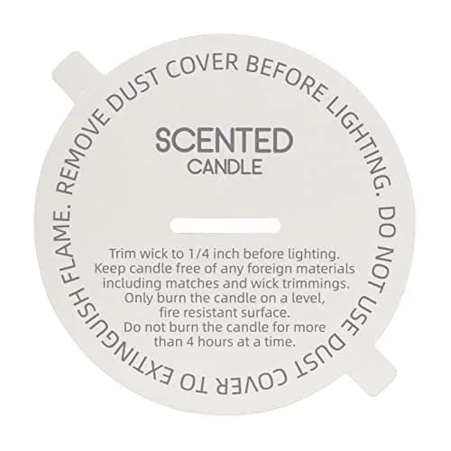CandMak Candle Dust Covers 160pcs | White Matte 3" Decorative Candle Lid for Candle Making thumbnail 1