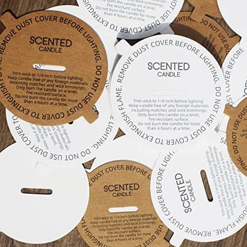 CandMak Candle Dust Covers 160pcs | White Matte 3" Decorative Candle Lid for Candle Making thumbnail 6