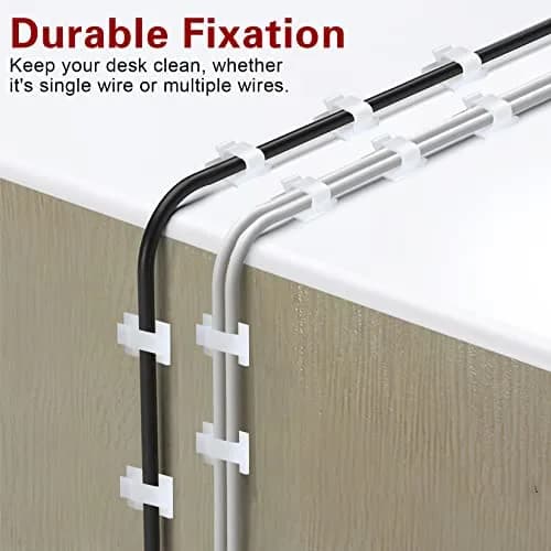 XHF 120PCS 3/4” White Adhesive Cable Wire Wall Light Clips, Cord Holder | Strong Adhesive, No Residue, Suitable for Various Surfaces thumbnail 6