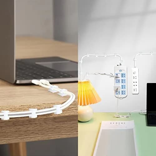 XHF 120PCS 3/4” White Adhesive Cable Wire Wall Light Clips, Cord Holder | Strong Adhesive, No Residue, Suitable for Various Surfaces thumbnail 7