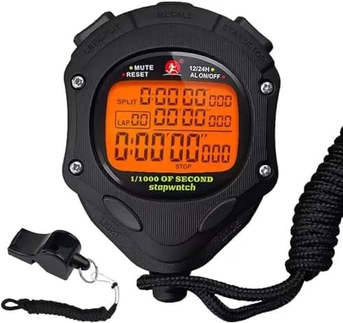 Rolilink Digital Stopwatch Timer with Backlight & 100 Lap Memory | Accurate 0.001s Timing for Sports Coaches thumbnail 1