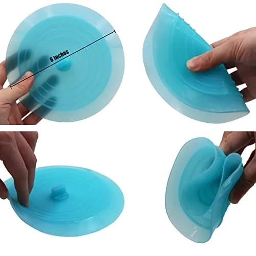V-TOP Tub Stopper 2 Pack, 6 inch Blue Transparent Silicone Drain Plug | Universal Fit for Kitchen, Bath, Laundry thumbnail 6
