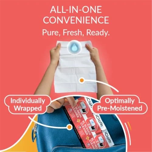 iCloth 70% Isopropyl Alcohol XL Screen & Electronics Wipes, 192 Count | Streak-Free, Fast-Drying thumbnail 2