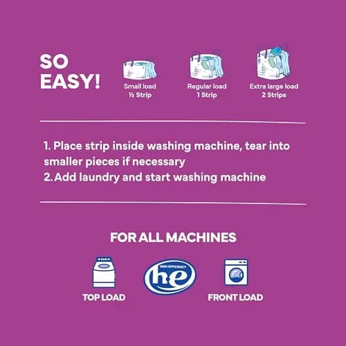 Tru Earth Dry Laundry Detergent Lilac Breeze 64 Strips | Eco-Friendly, Compact & Gentle for Sensitive Skin thumbnail 7