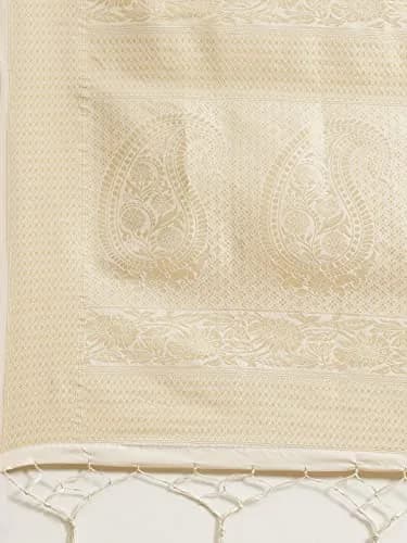 AKHILAM Banarasi Silk Saree with Unsewn Blouse Part, 5.5 m (18 ft) | Woven Design thumbnail 6