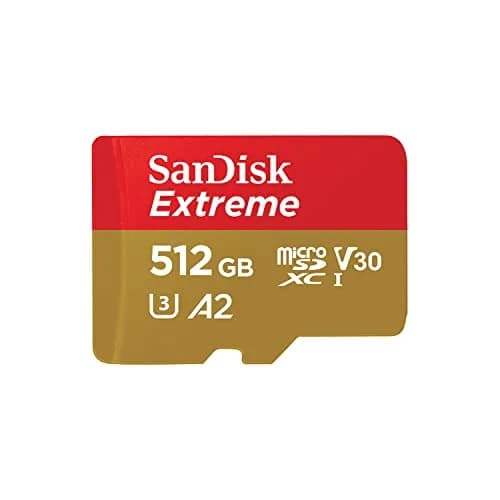SanDisk 512GB Extreme microSDXC UHS-I Memory Card with Adapter - 190MB/s Read, 130MB/s Write, 4K UHD, A2, C10, U3, V30 thumbnail 1