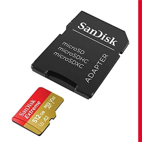 SanDisk 512GB Extreme microSDXC UHS-I Memory Card with Adapter - 190MB/s Read, 130MB/s Write, 4K UHD, A2, C10, U3, V30 thumbnail 2