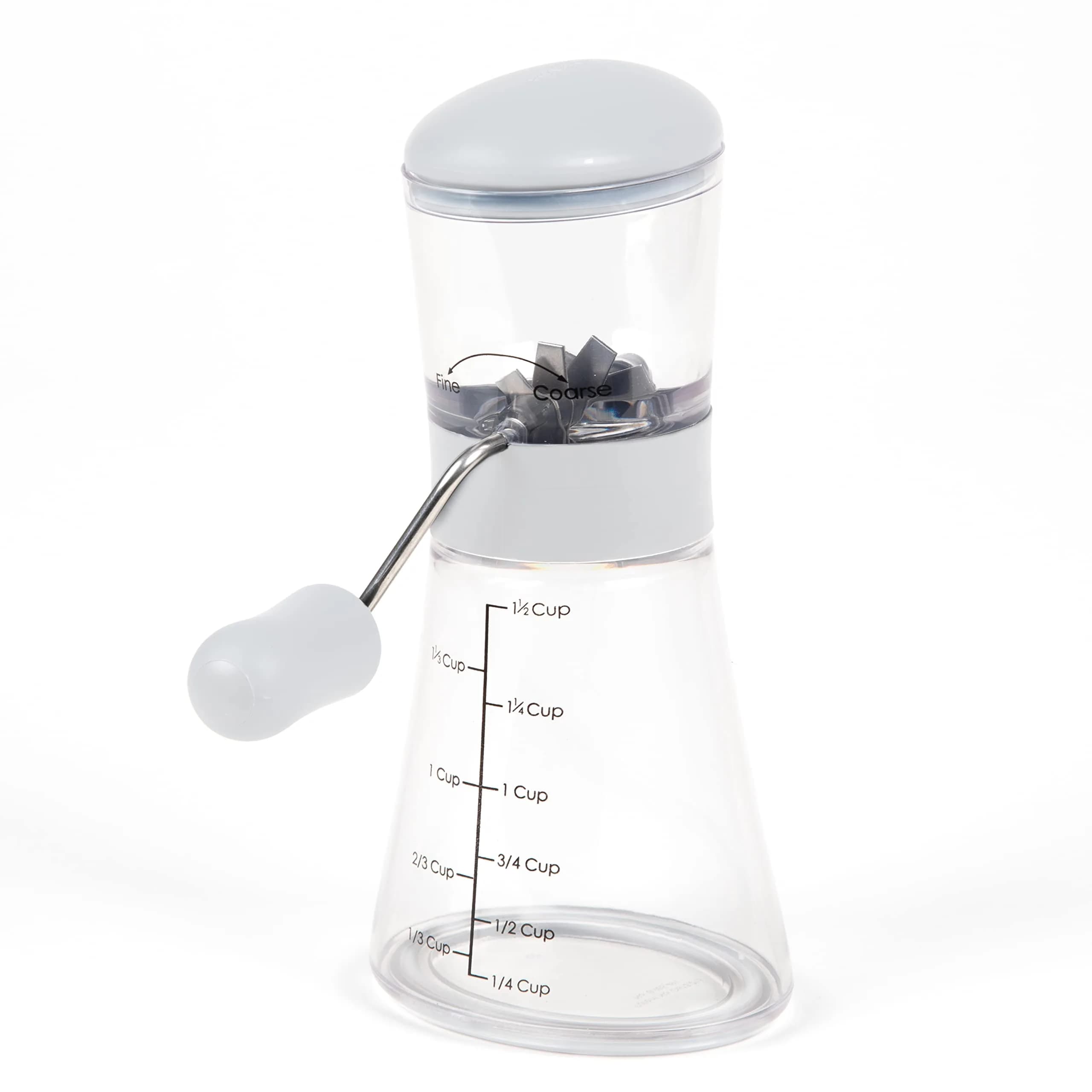 Prepworks by Progressive Nut Chopper with Non-Skid Base, White 1.5 cups (532 ml) | Patented Fine & Coarse Grind