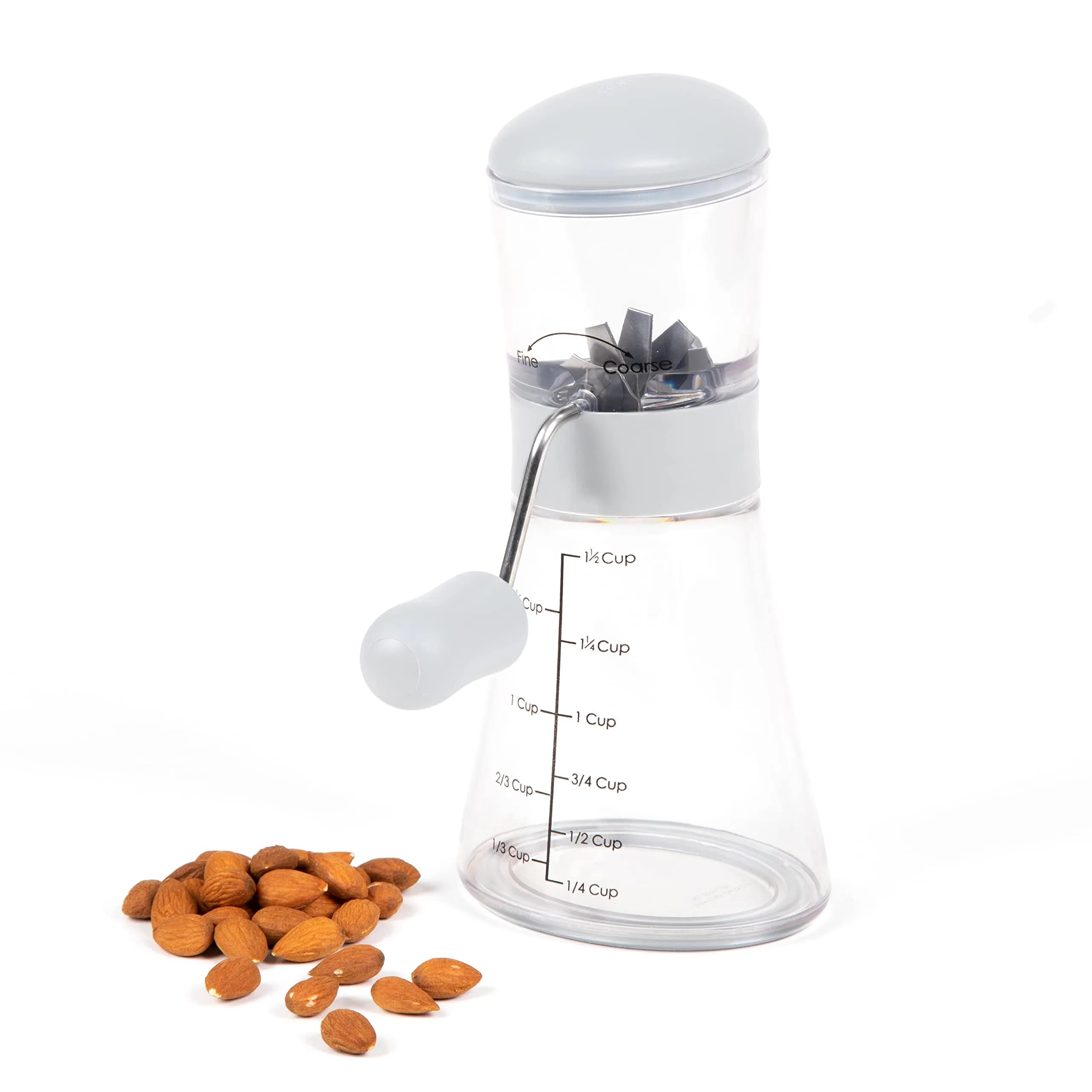 Prepworks by Progressive Nut Chopper with Non-Skid Base, White 1.5 cups (532 ml) | Patented Fine & Coarse Grind - view 3